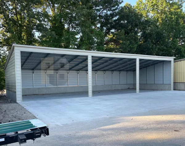 Modern steel garage